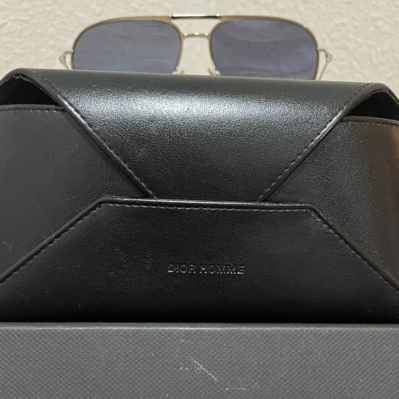 Dior Homme Sunglasses Mirrored Lenses Silver Wire Frames Men's-Preowned - Picture 11 of 12